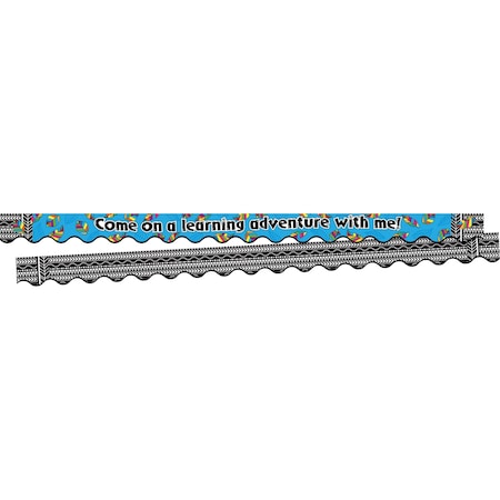 Barker Creek A Learning Adventure Double-Sided Scalloped Border, 26/set, PK26 3701